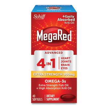 MegaRed® Advanced 4-in-1 Omega-3 Softgel, 900 Mg, 40 Count freeshipping - TVN Wholesale